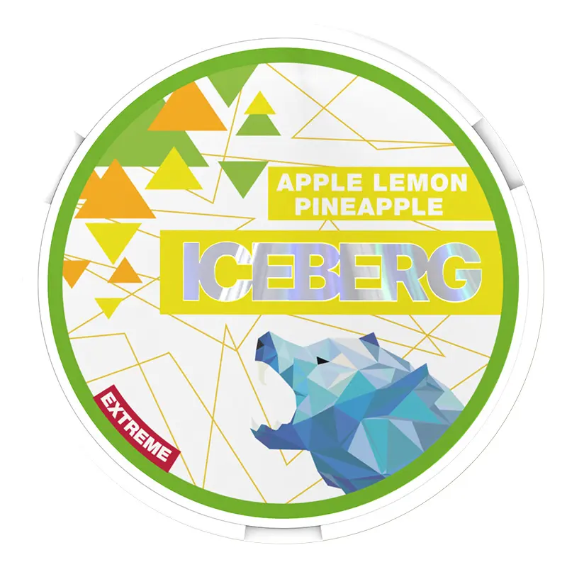  Apple Lemon Pineapple Extreme Nicotine Pouches by Ice Berg 50mg/g 